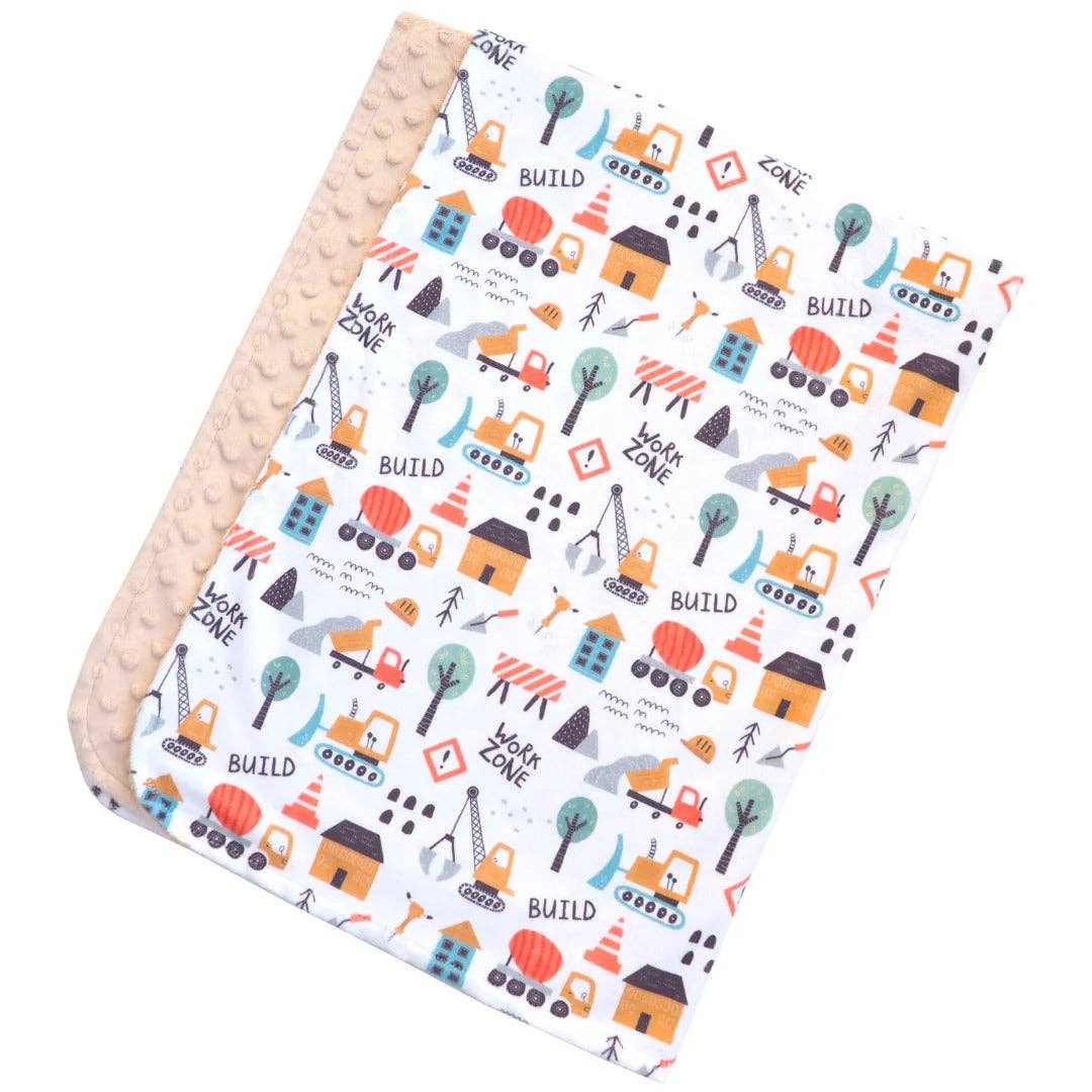 Baby & Toddler Minky Blanket - Little Builder