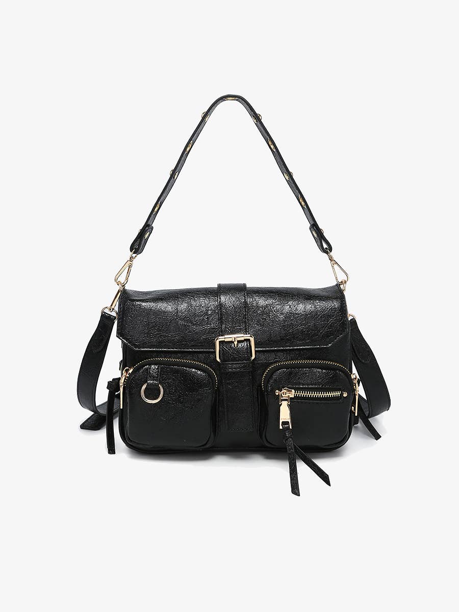 M2756 Valerie Gloss Multi-Compartment Shoulder Bag