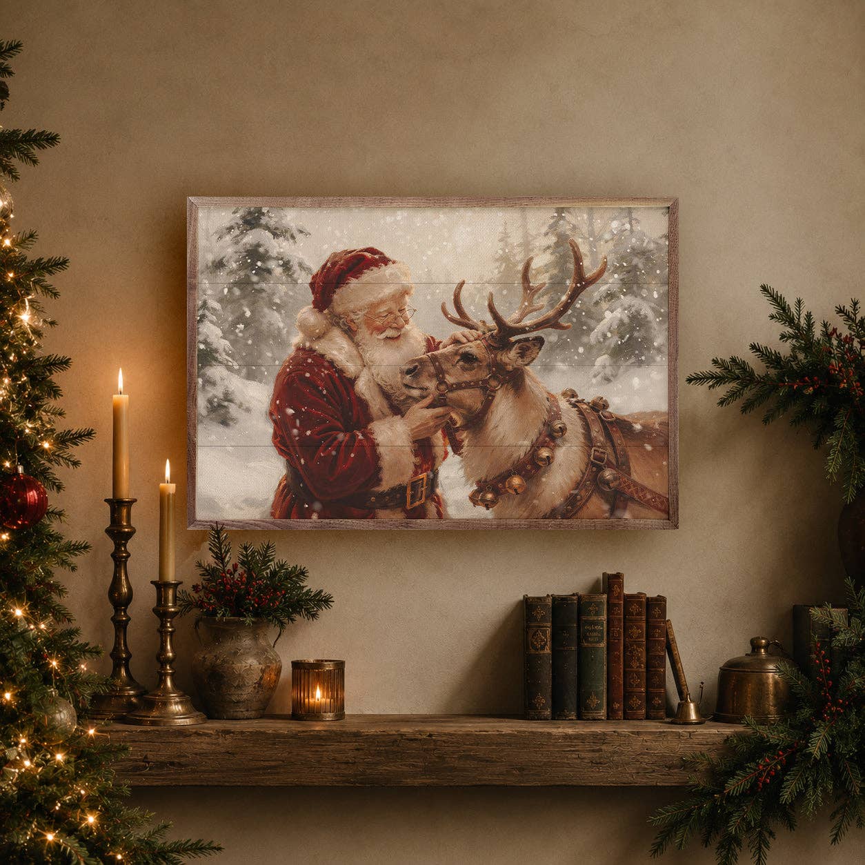 Santa And His Reindeer