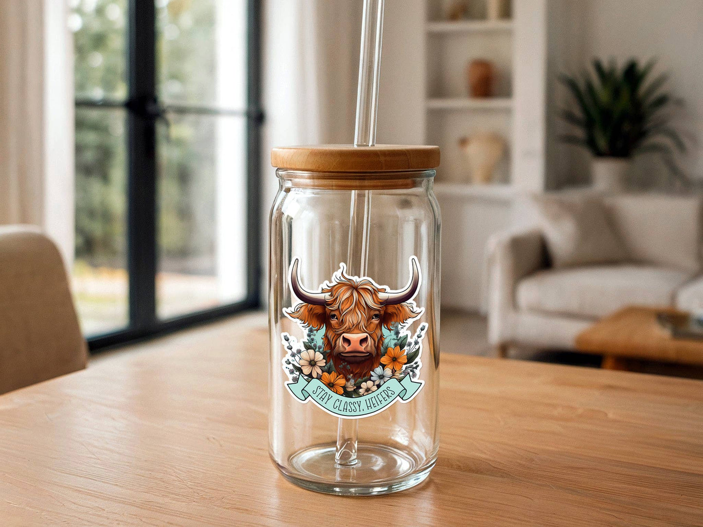 Stay Classy Heifers | Highland Cow | Funny Sticker | Vinyl