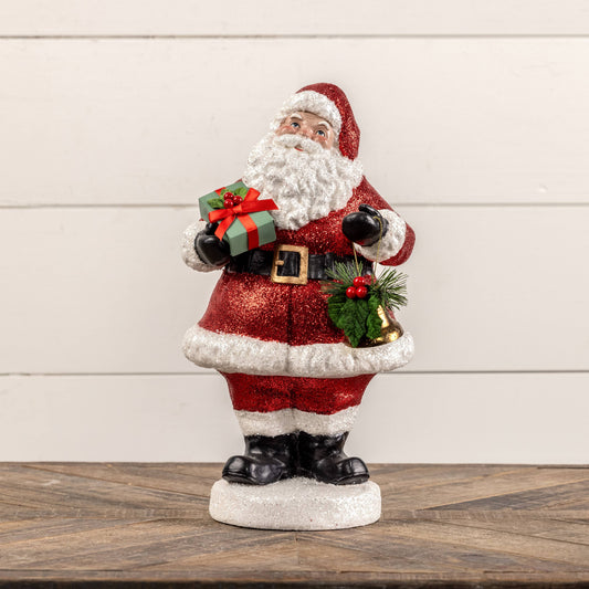 14" SANTA W/ HANGING BELL