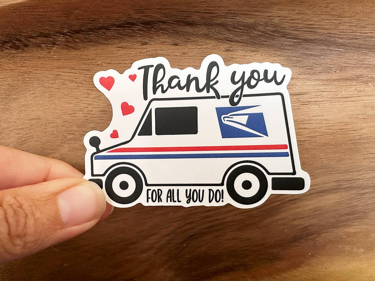 Thank You Sticker | Postal Worker | Waterproof Vinyl Sticker