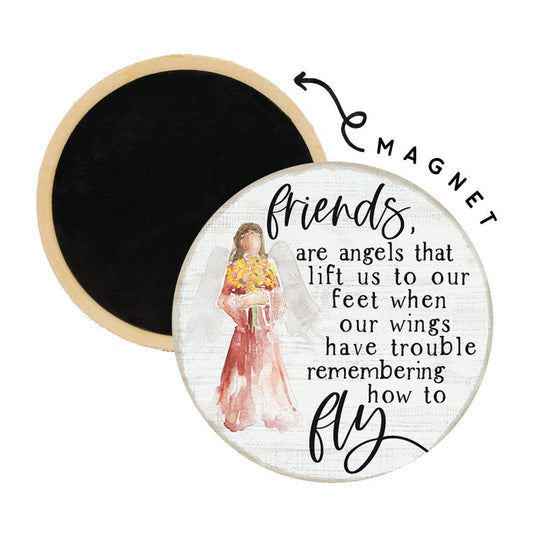 Friends Angels Fly - Round Magnets