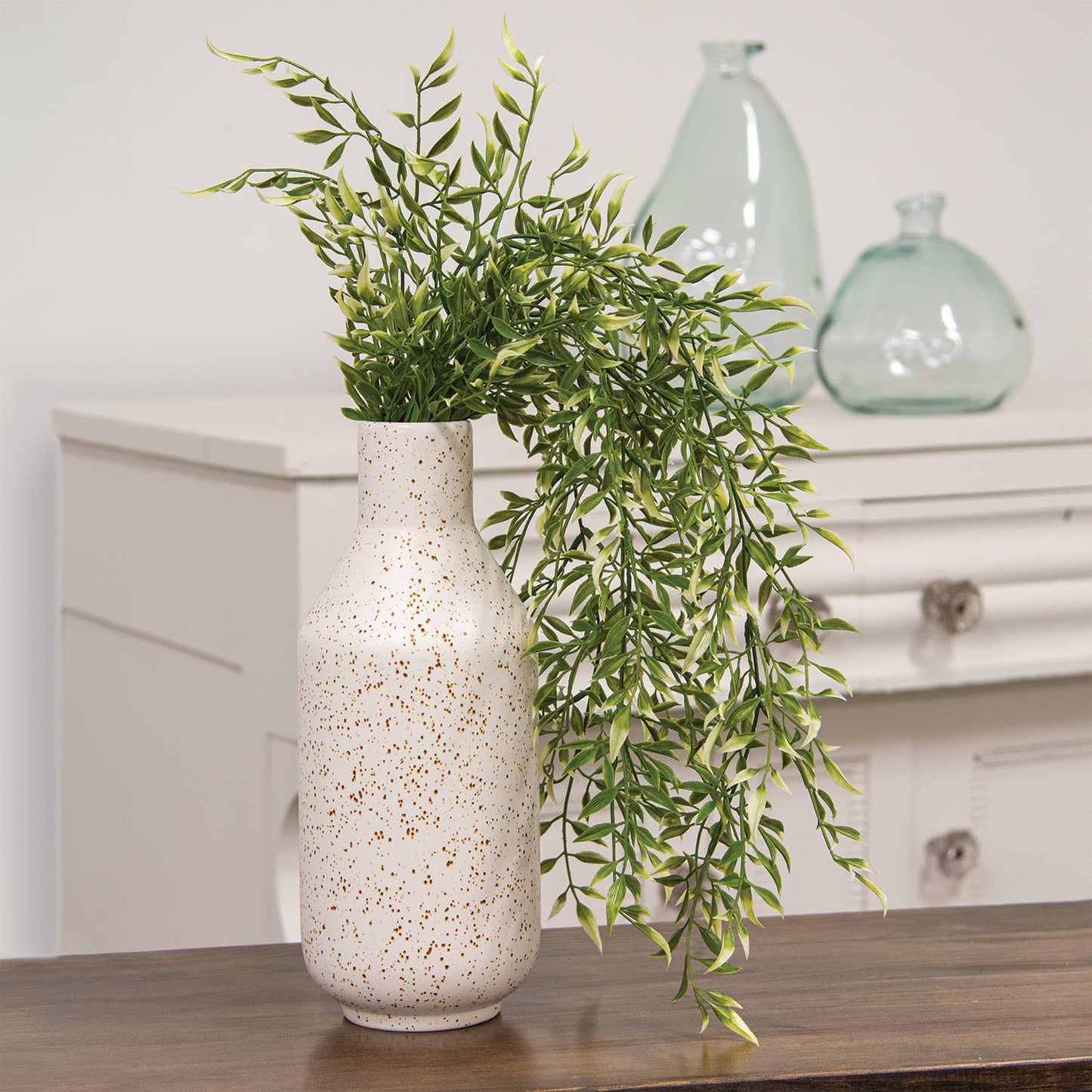 Cream Tipped Smilax Hanging Bush - 33"