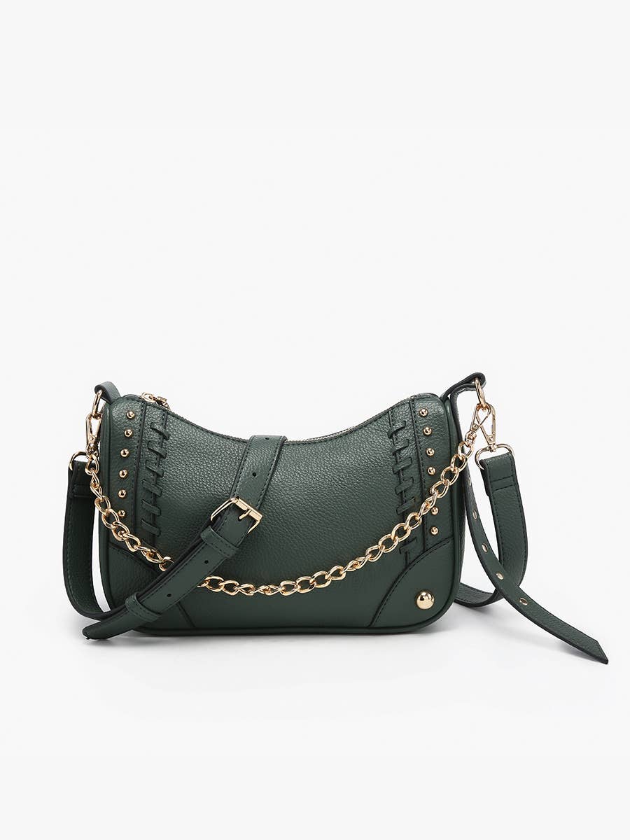 M2623 Artemis Paneled Crossbody w/ Stud Details