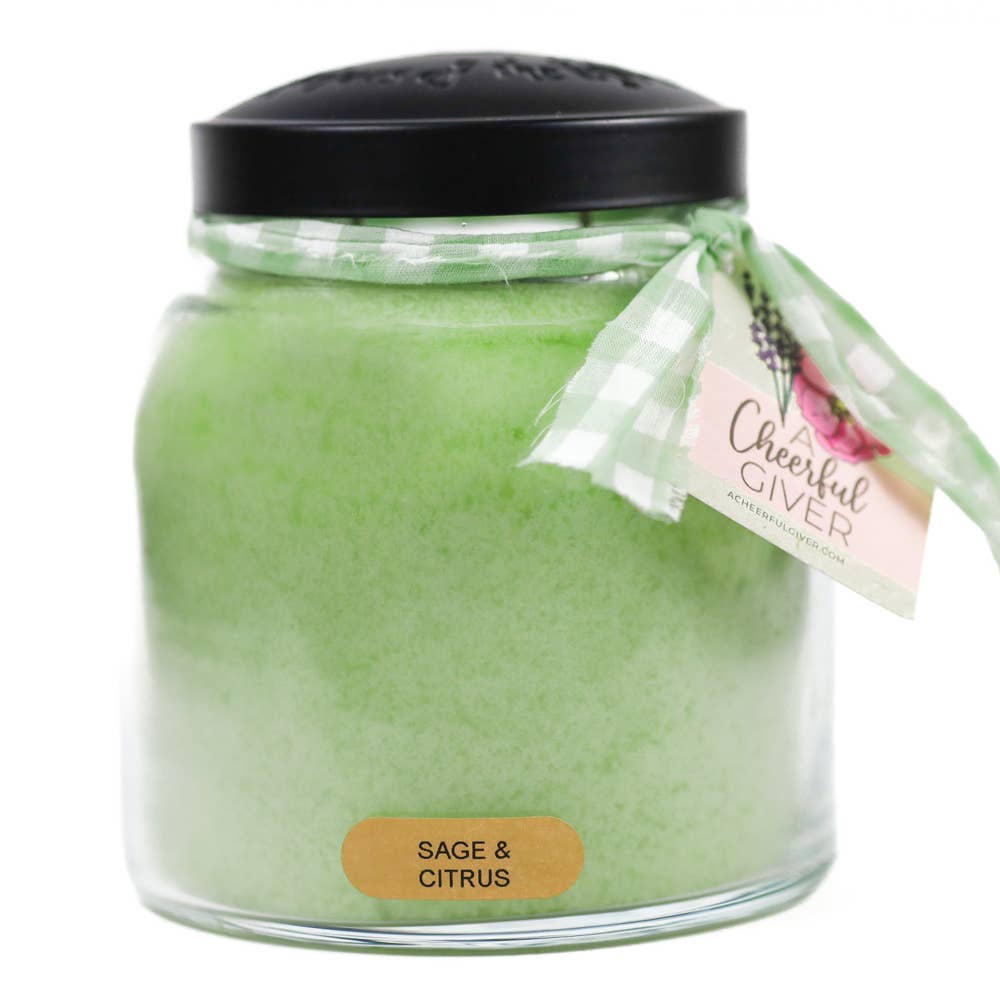 Sage & Citrus – 34oz Strong Scented Gift Jar Candle
