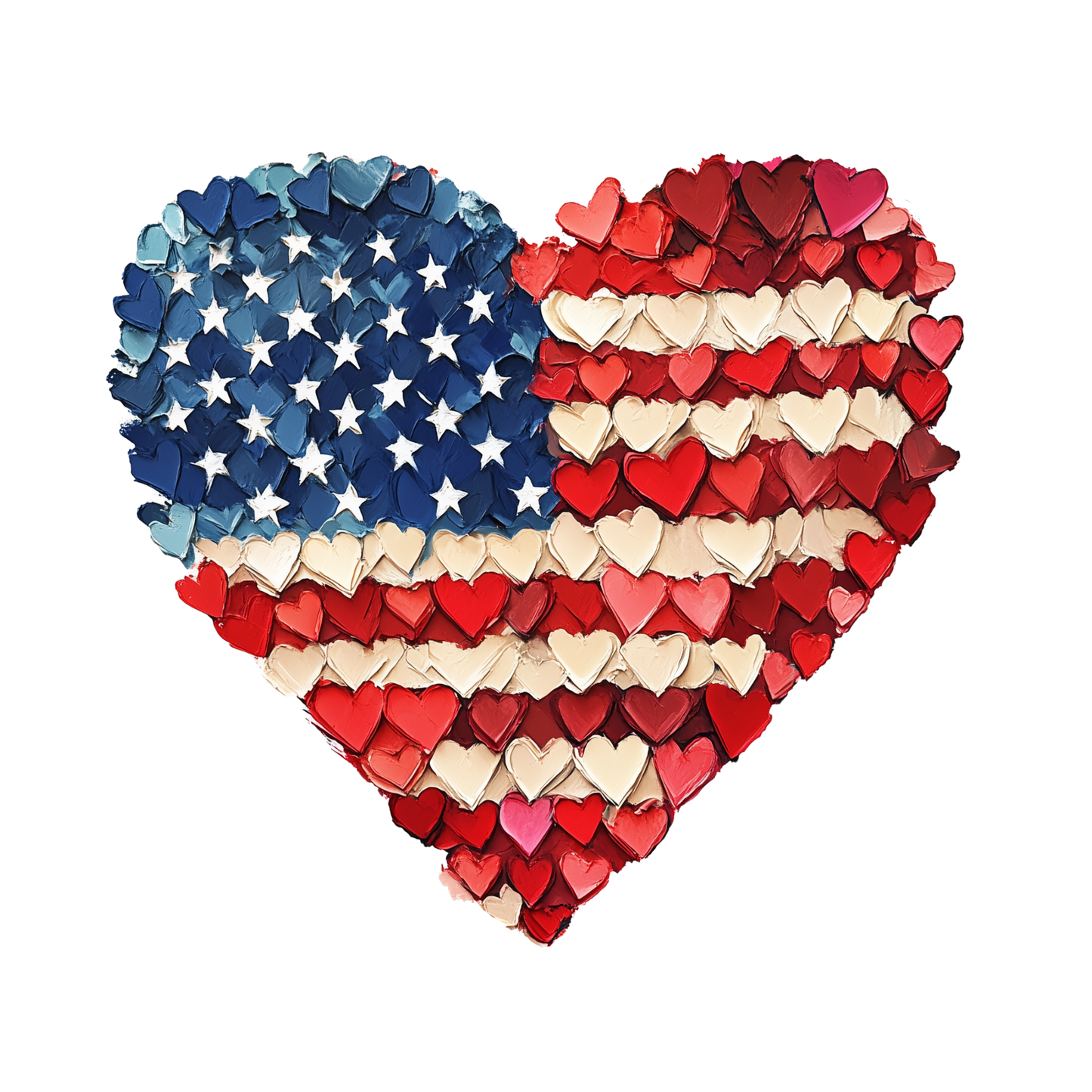 Usa Heart Patriotic Cream Women's Graphic Tee Free Shipping