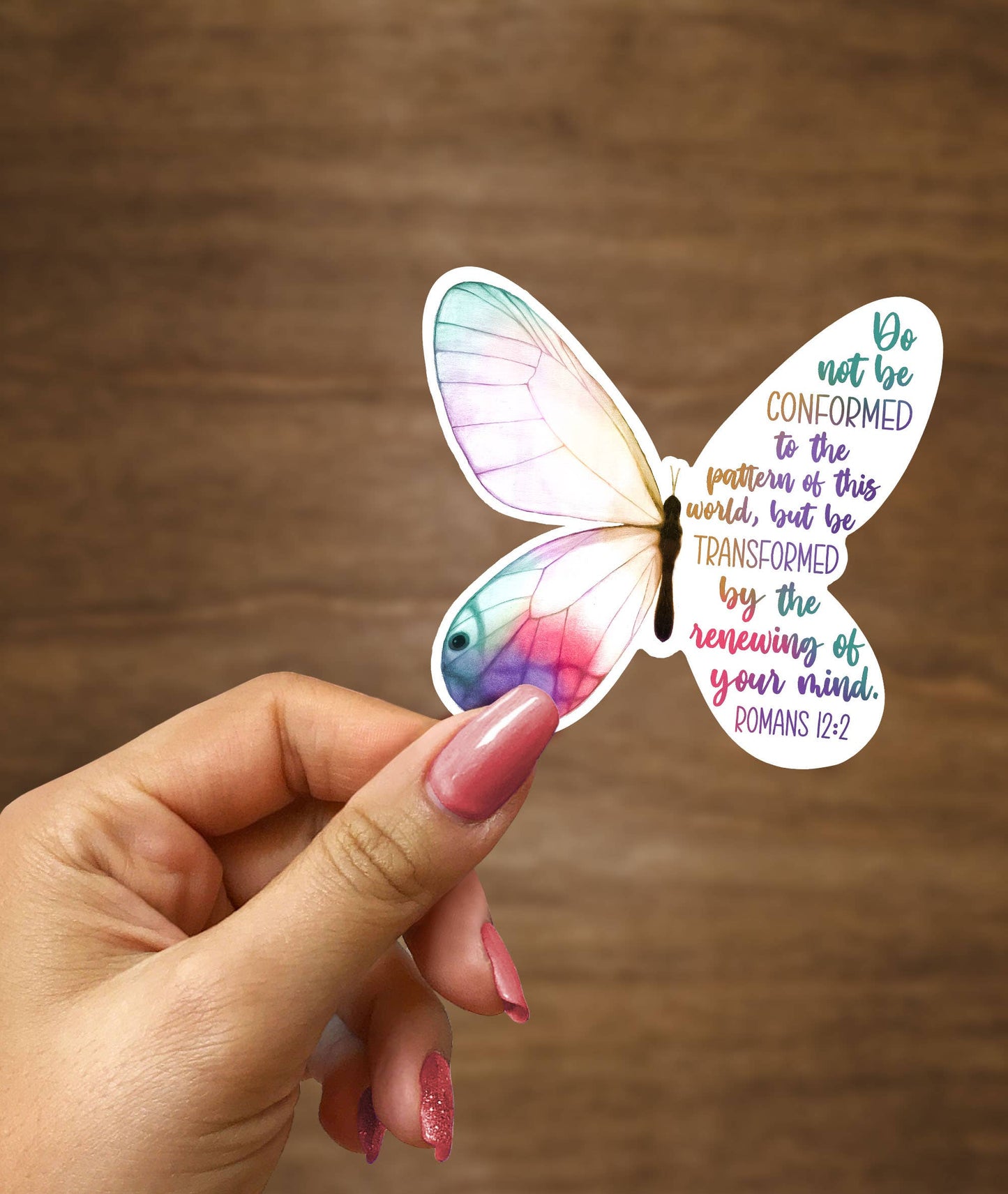 Butterfly Transformation | Christian Sticker | Watercolor