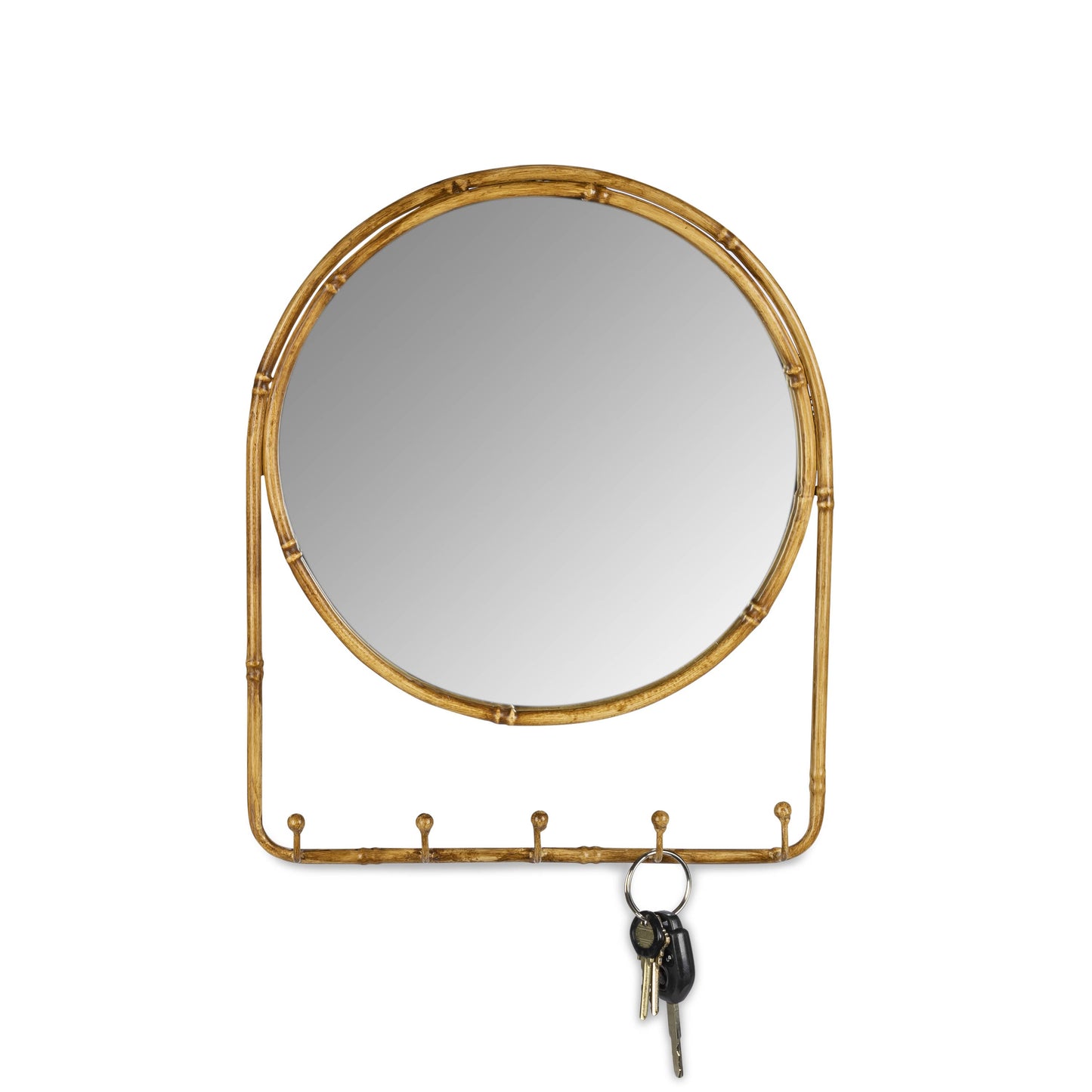 Last Call Brown Metal Wall Mirror w/Hook