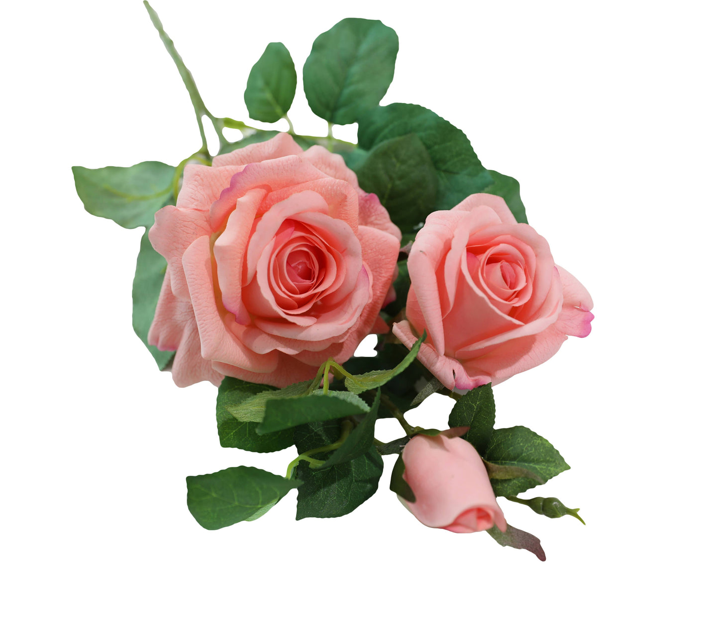 27"-Real Touch moisturized coating rose stem-3 Blooms