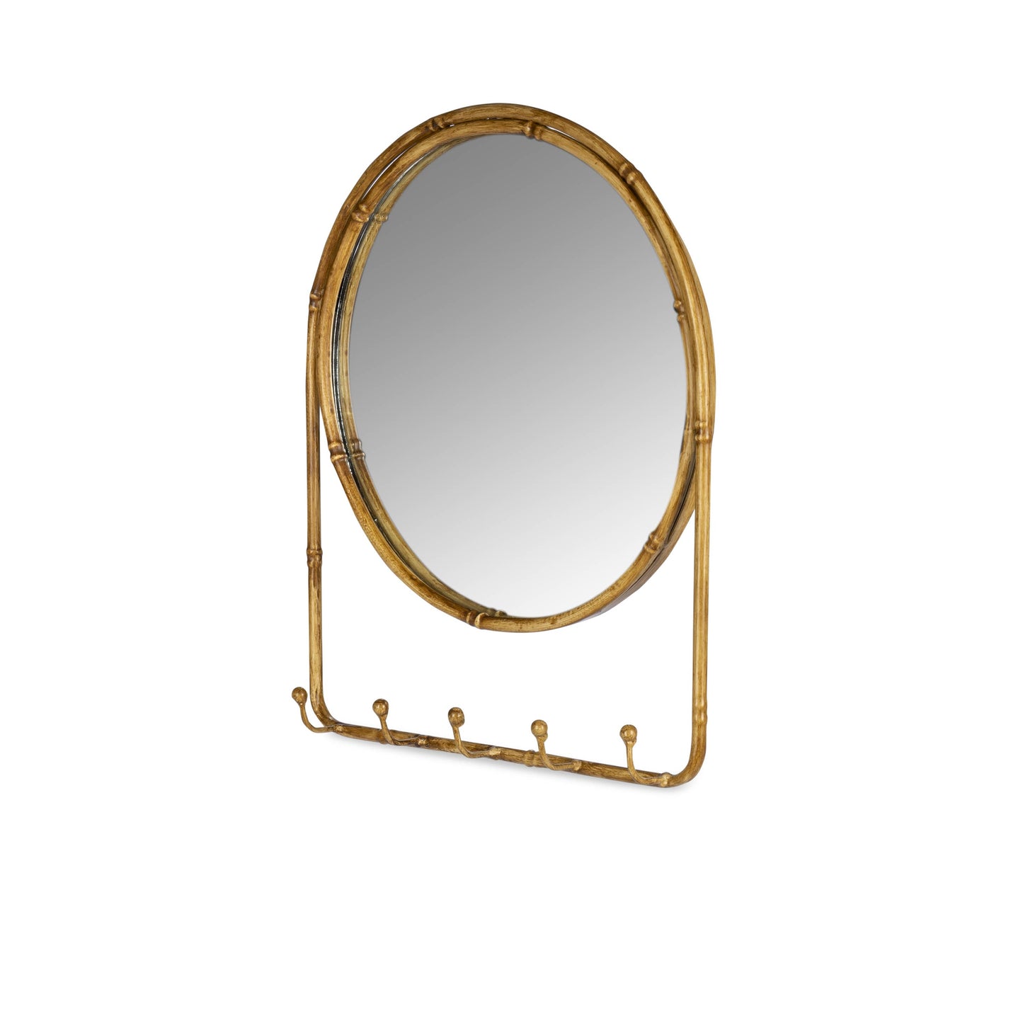Last Call Brown Metal Wall Mirror w/Hook