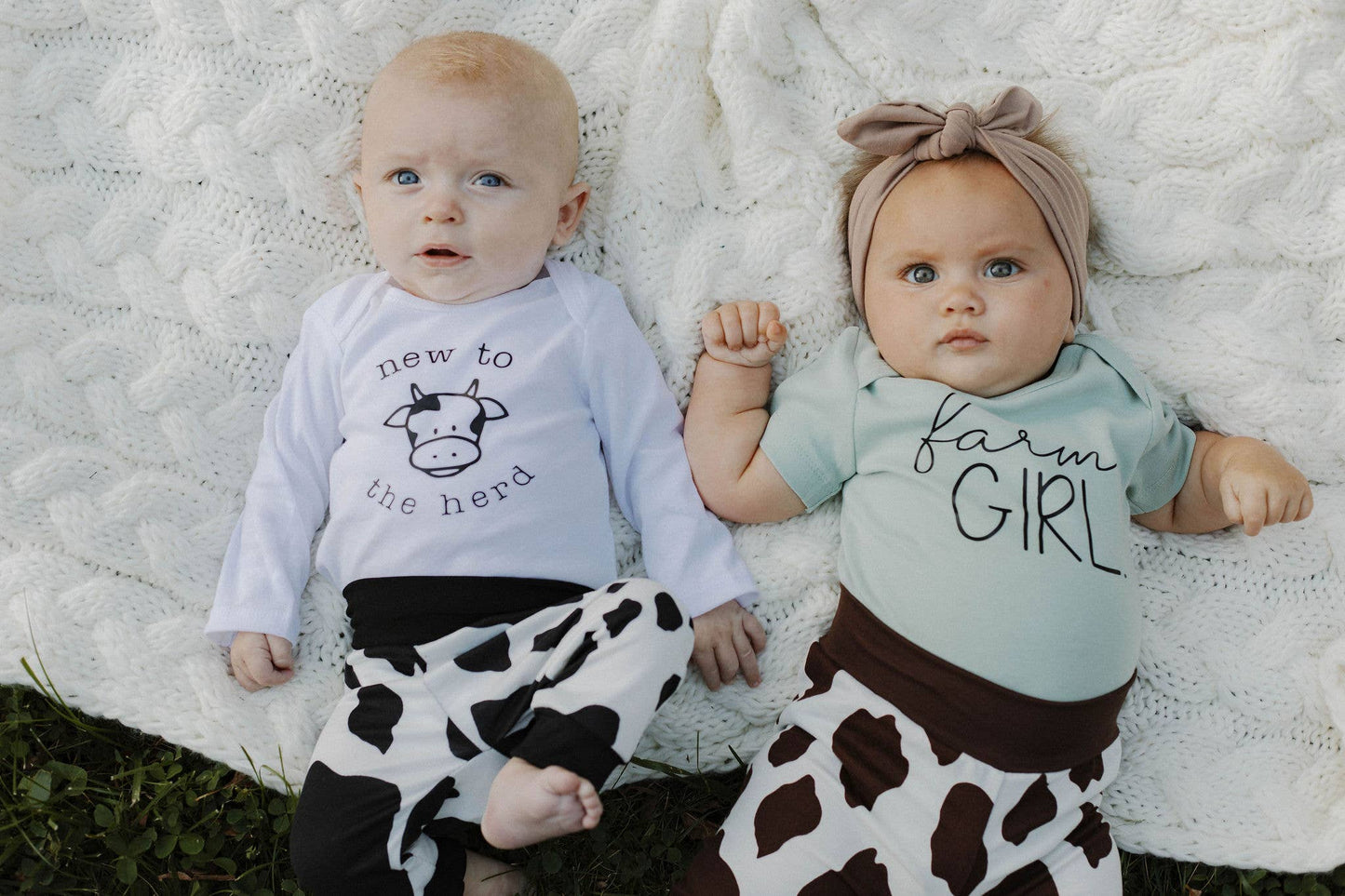 Black Cow Print • Baby/Toddler Joggers