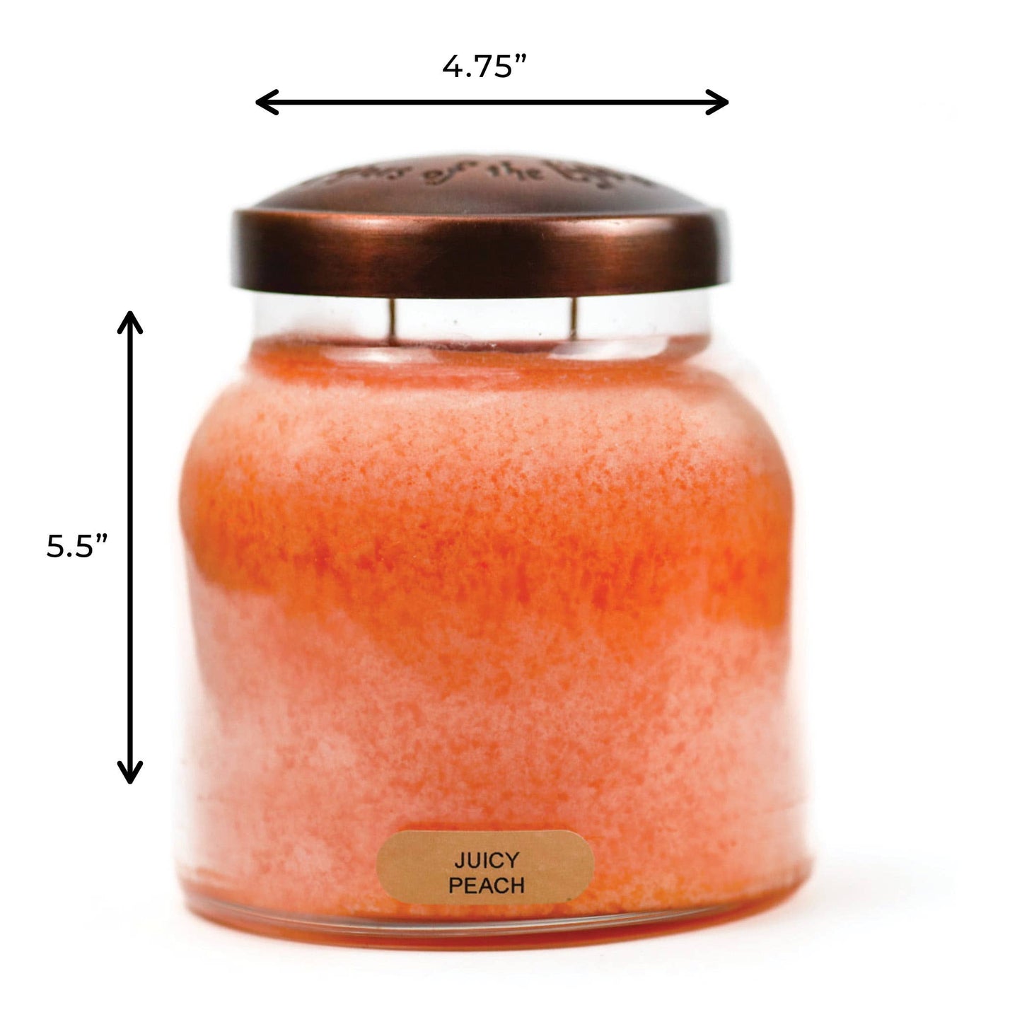 Juicy Peach – 34oz Summer Strong Scented Gift Jar Candle
