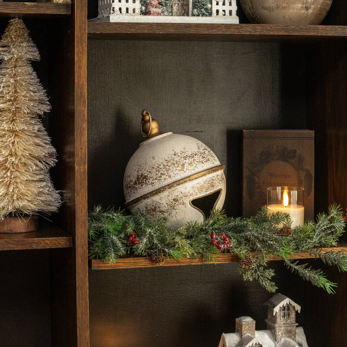 12.25" WHITE & GOLD SLEIGH BELL
