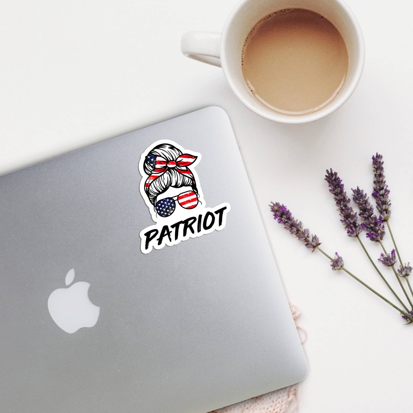 Patriot Sticker | Messy Bun | Patriotic Sticker | Vinyl