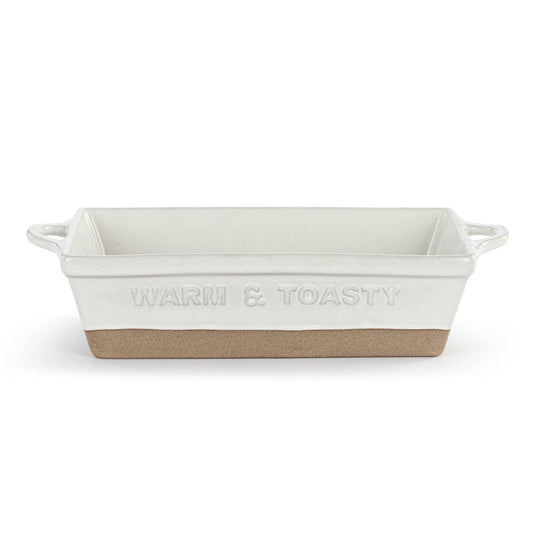 White Gather 'Round Loaf Dish