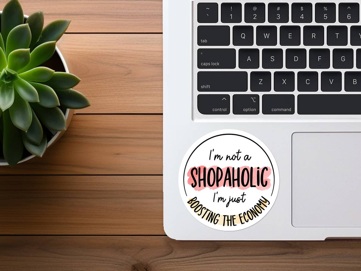 Shopaholic | Funny Stickers | Boutique Merchandise Shopping