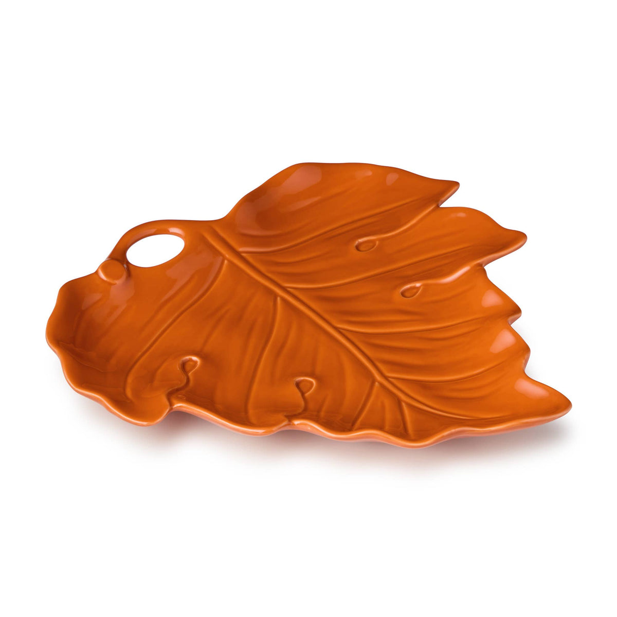 Autumn Meadows 3-D Leaf Platter 14" x 12"