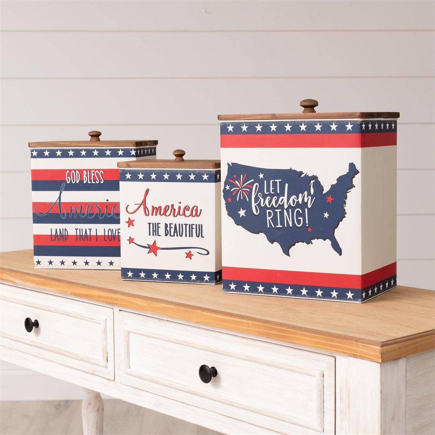 Nesting Tins - Americana (Set Of 03)