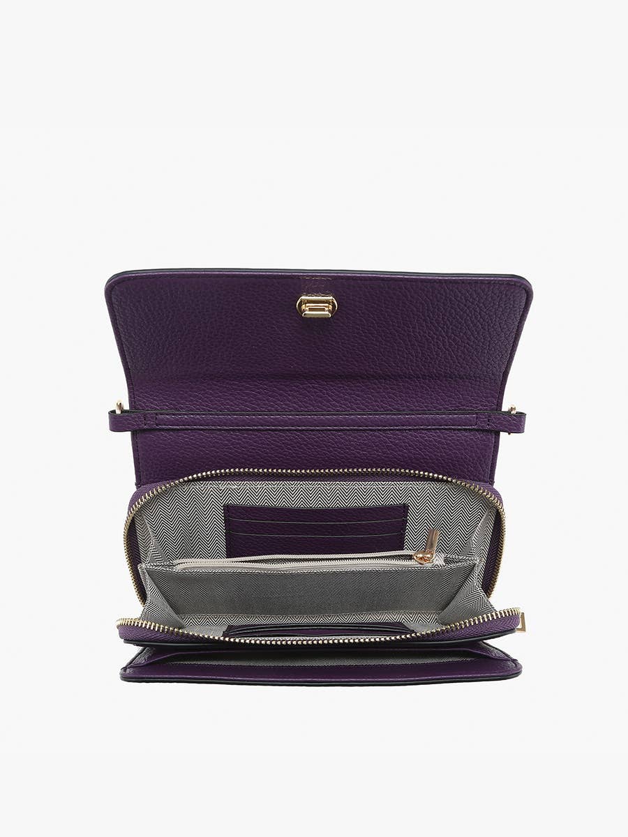 M2589 Lauryn Flapover Crossbody w/ Chain Strap