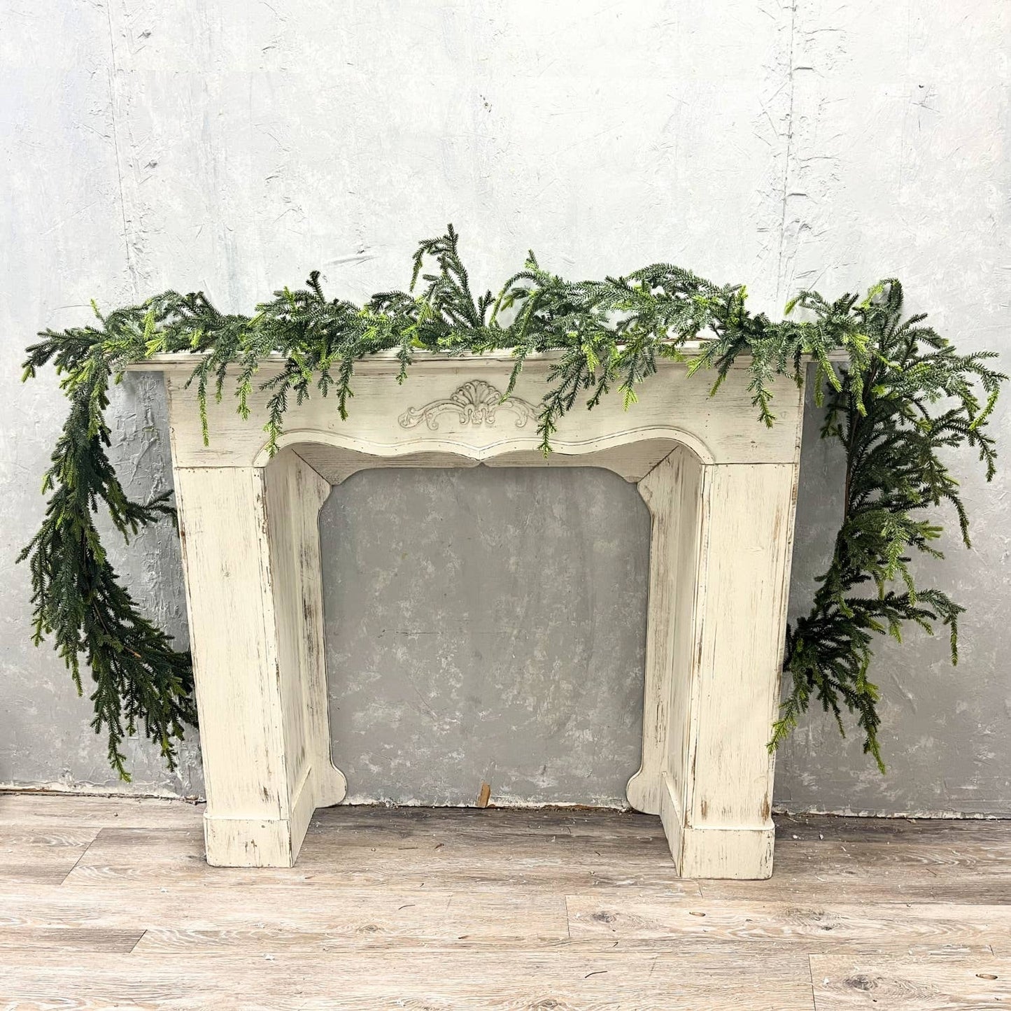 9’ Mini Noble Fir Garland | Faux Christmas Greenery Garland