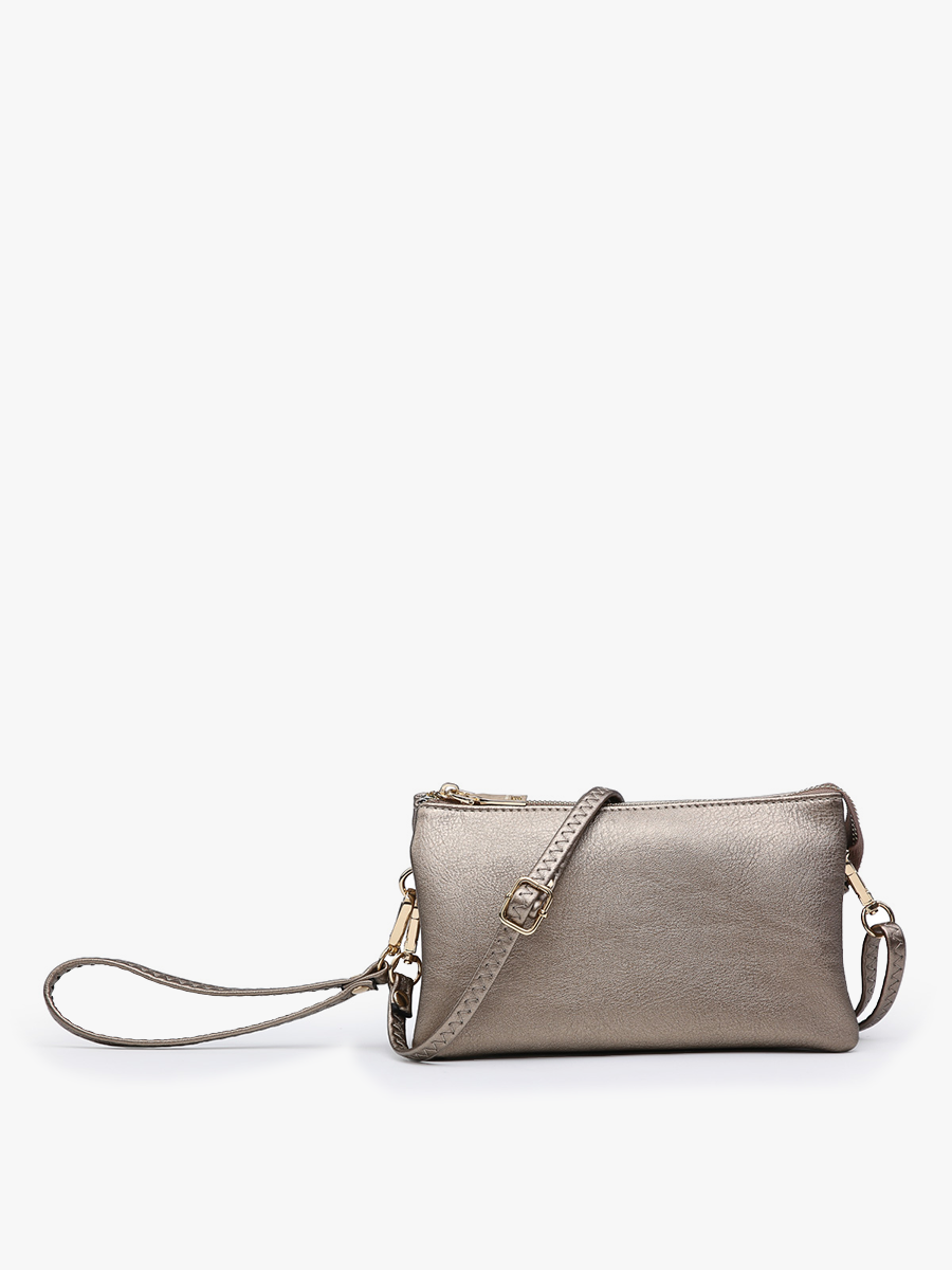 M013 Riley Monogrammable 3 Compartment Crossbody/Wristlet