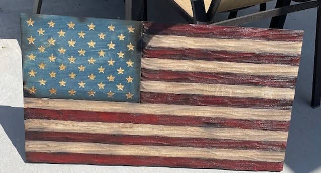 Textured Wood Flag