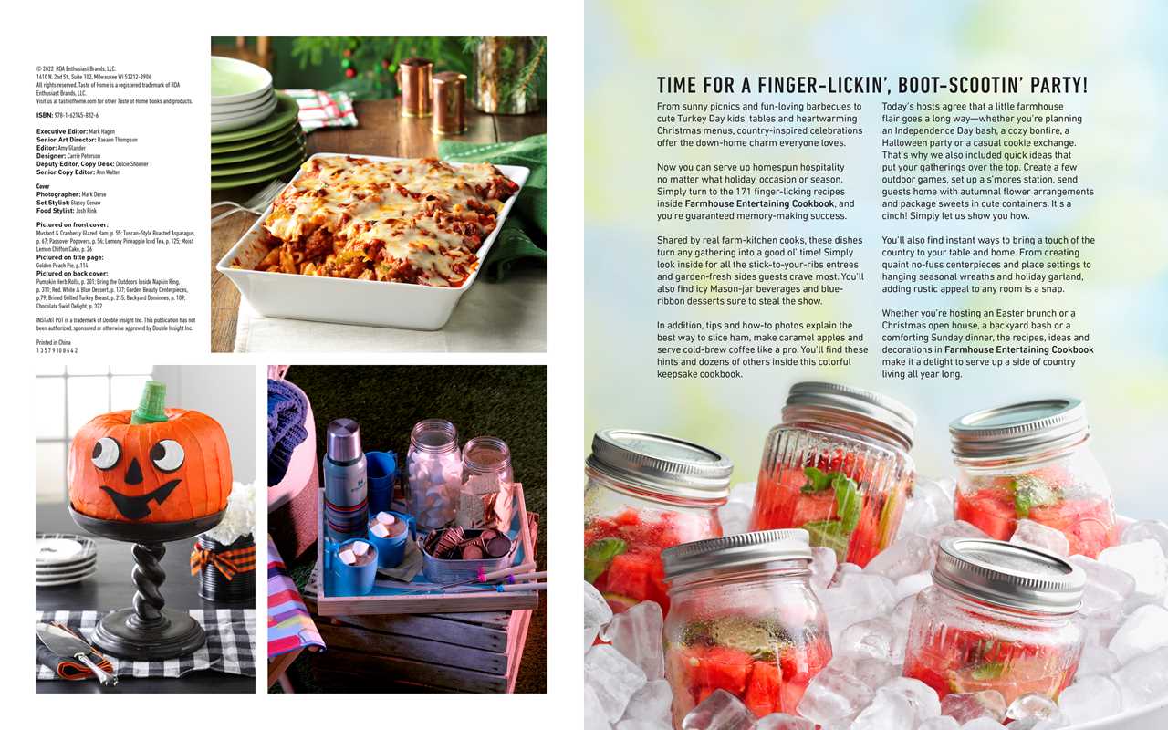 Taste of Home Farmhouse Entertaining Cookbook by