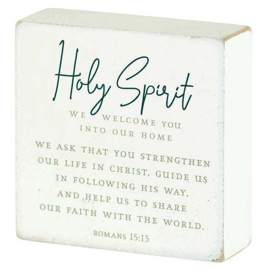 Tabletop Plaque Holy Spirit We Welcome