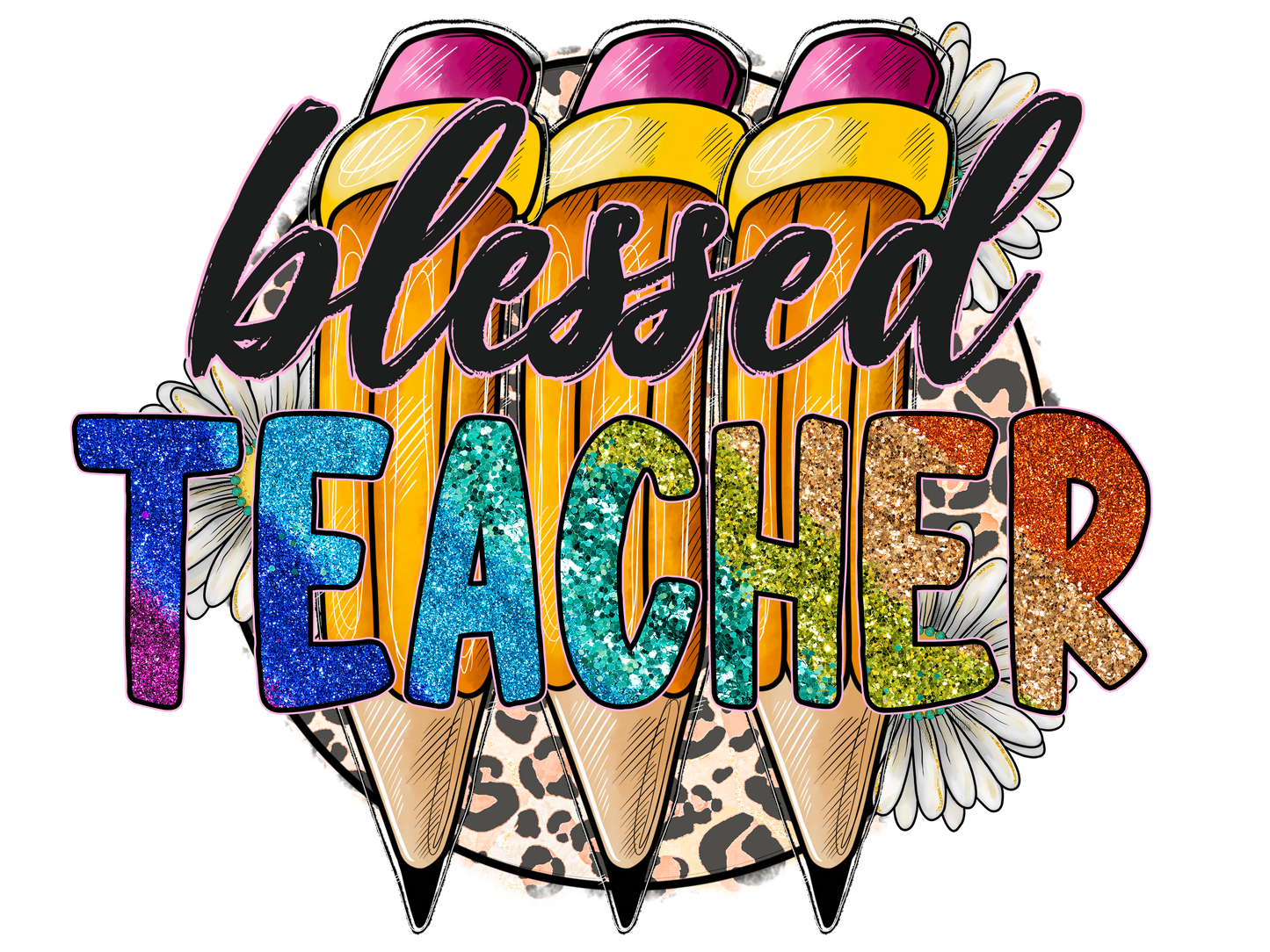 Blessed Teacher Vinyl, Sticker, 3x3 in