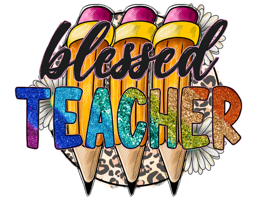 Blessed Teacher Vinyl, Sticker, 3x3 in