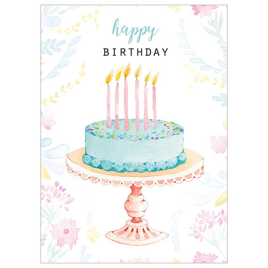 Blue Cake - Faith Birthday Card