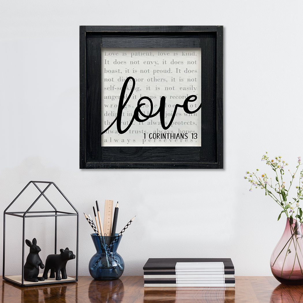 FRAMED CANVAS LOVE CORINTHIANS 13
