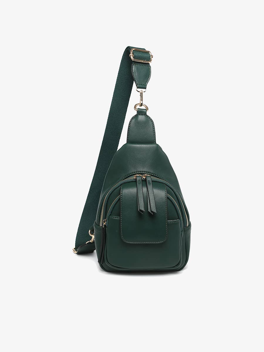 M2532 Sophia Sling Bag w/ Flapover Pocket