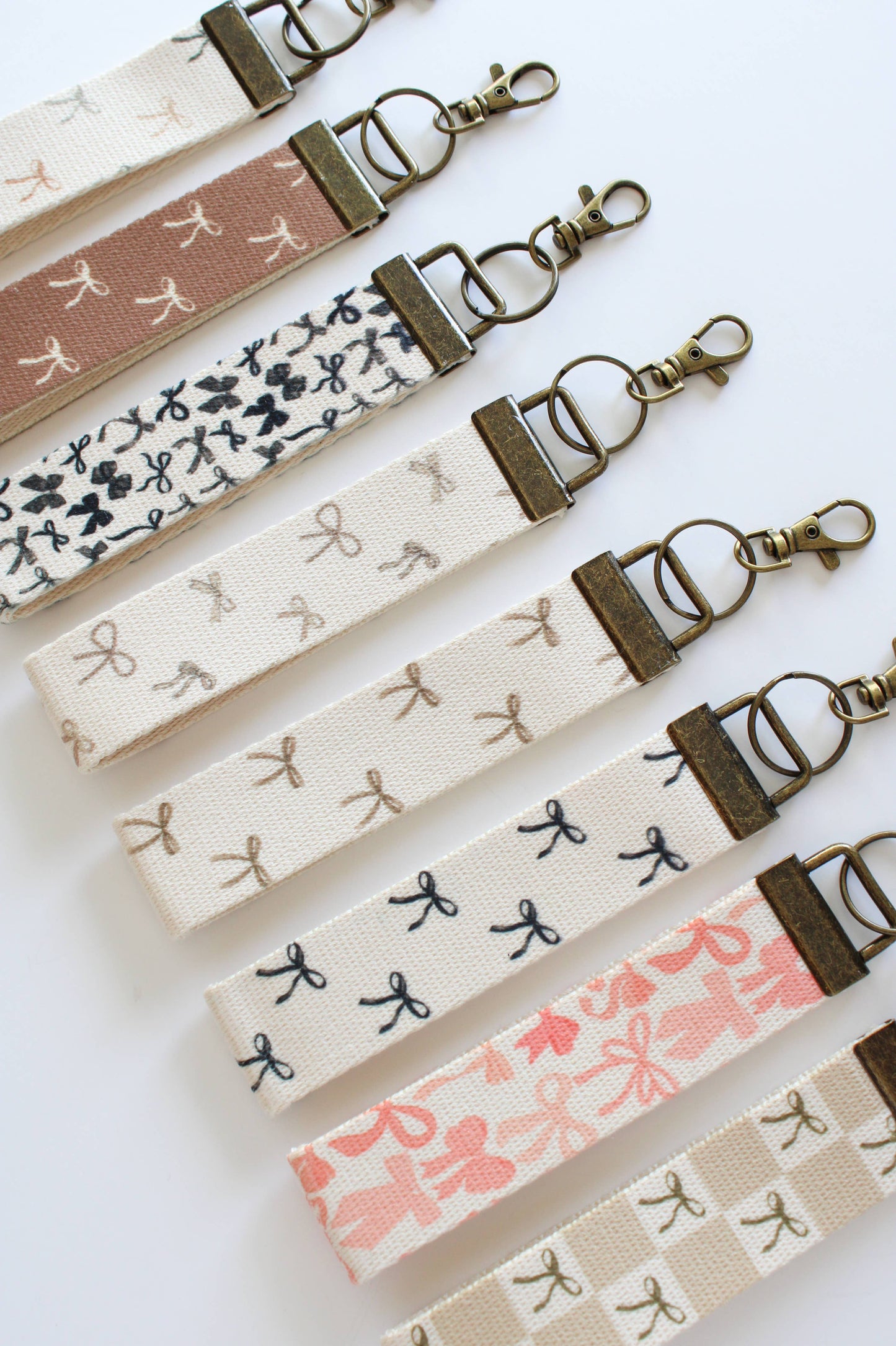Canvas Wristlet Lanyard Keychain -  Car Key Fob Holder