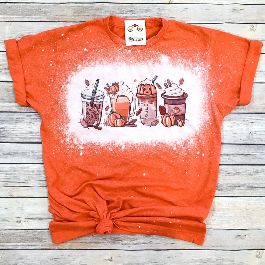 Halloween Coffee Bleached Tee