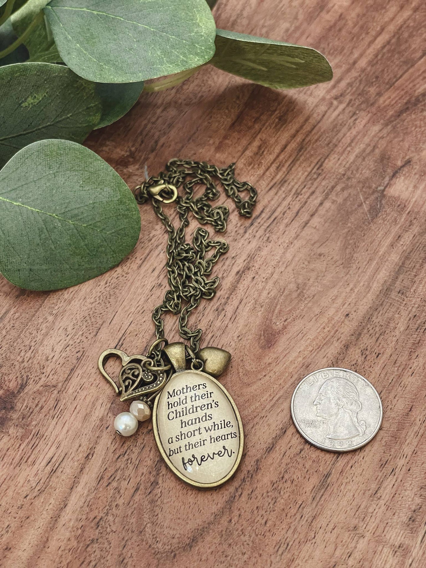 Mothers Hold Their Children's Hands Necklace Mother's Day