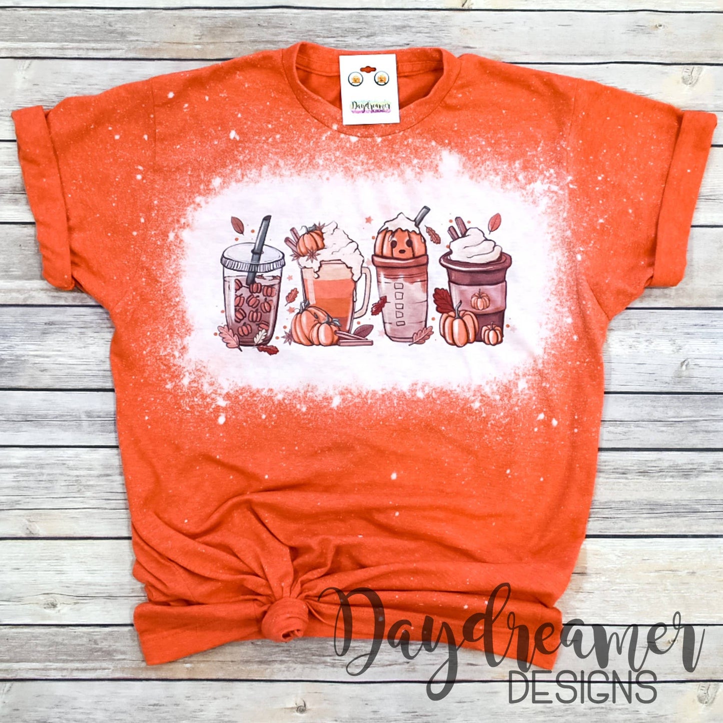 Halloween Coffee Bleached Tee