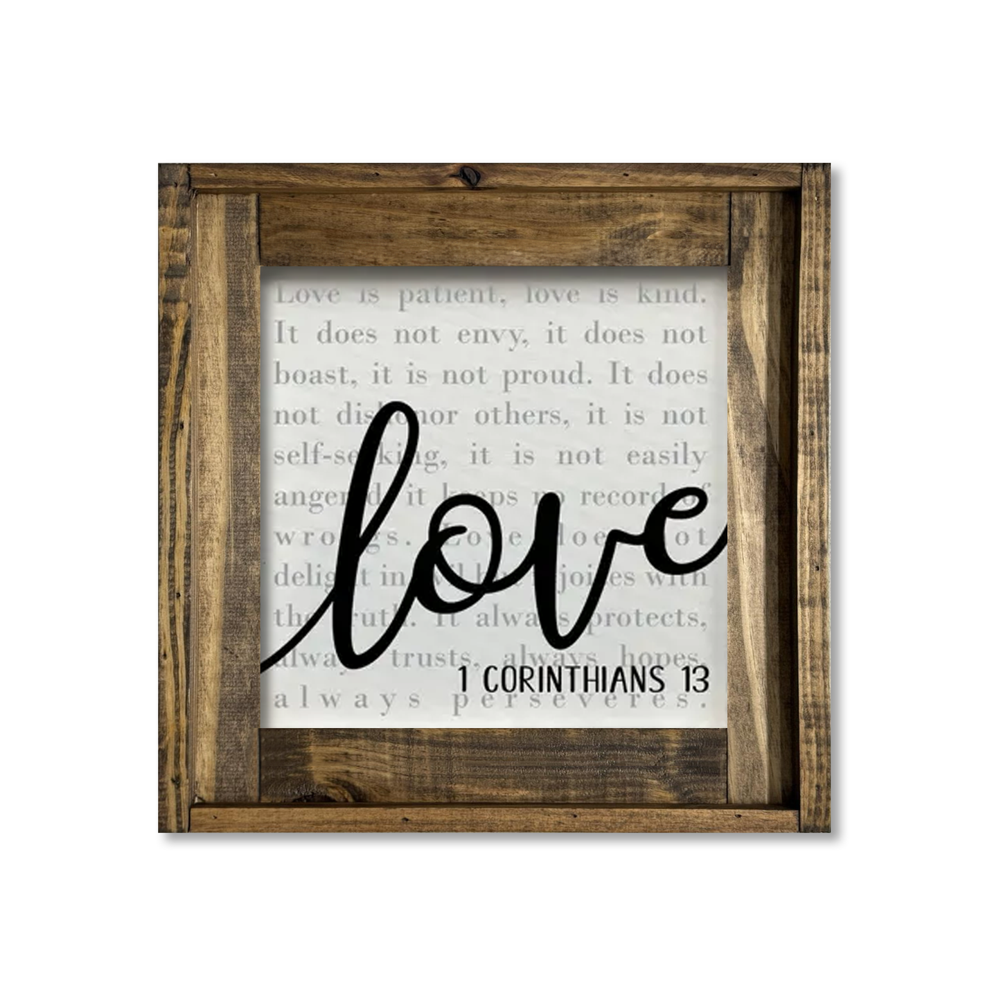 FRAMED CANVAS LOVE CORINTHIANS 13