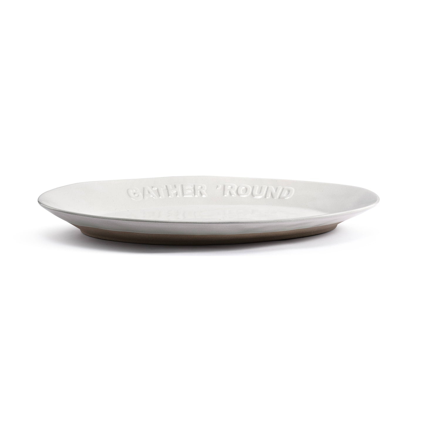White Gather 'Round Platter