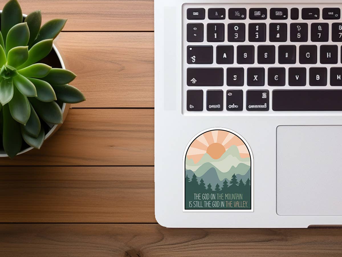 Mountain and Valley Sticker | Christian Sticker