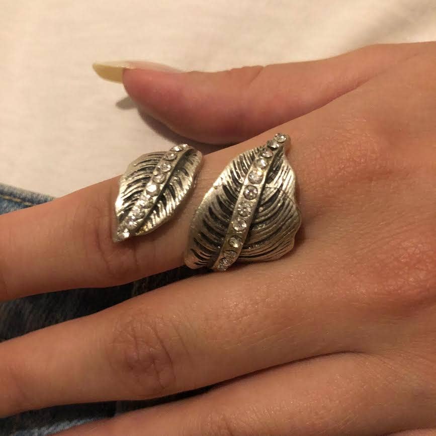 Twilight Feather crystal Ring