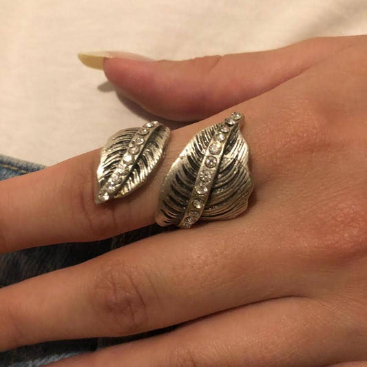 Twilight Feather crystal Ring