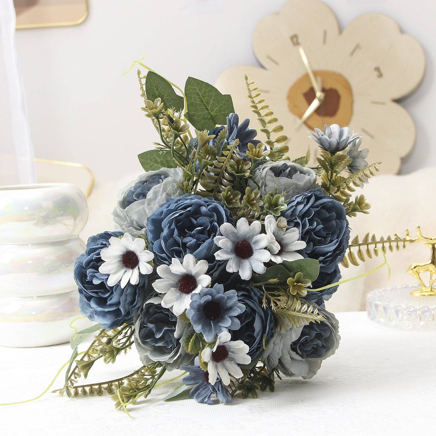 Valentine Artificial Rose Ranunculus Bouquet for Home Decor
