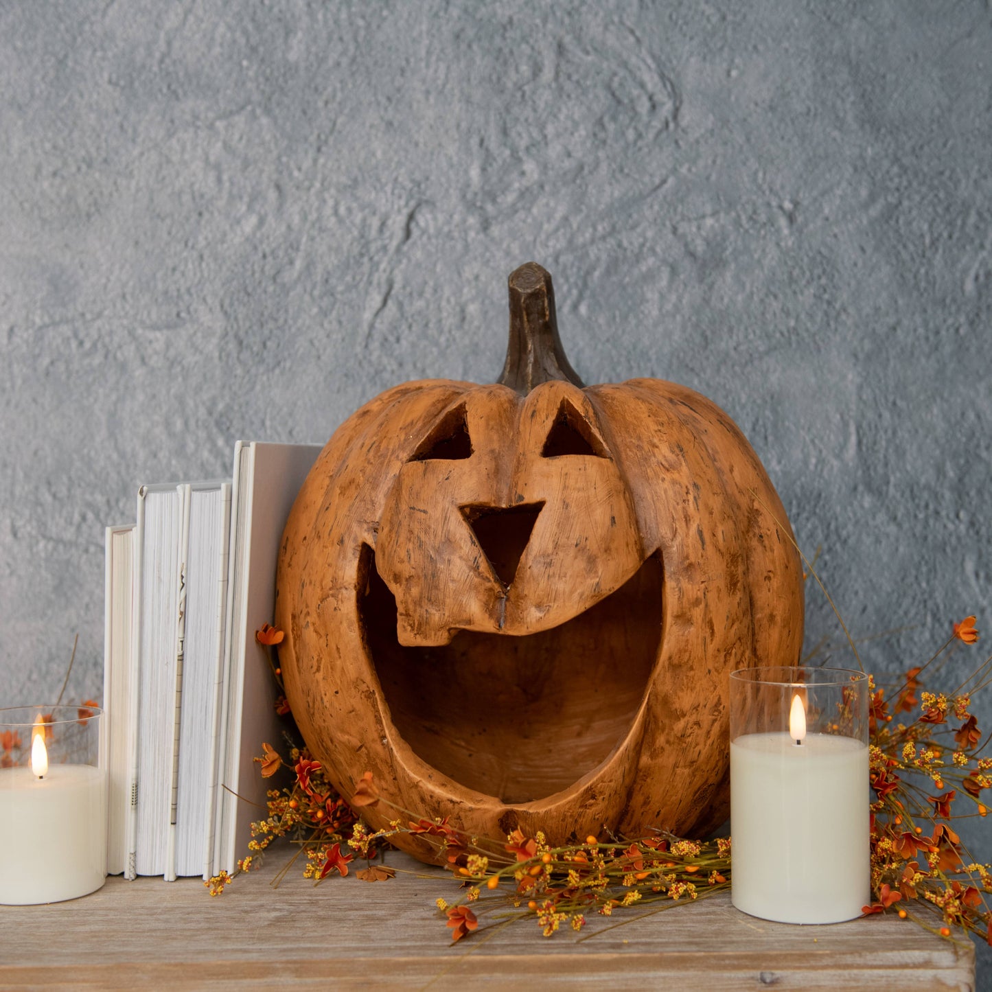 15" TERRACOTTA BIG MOUTH PUMPKIN
