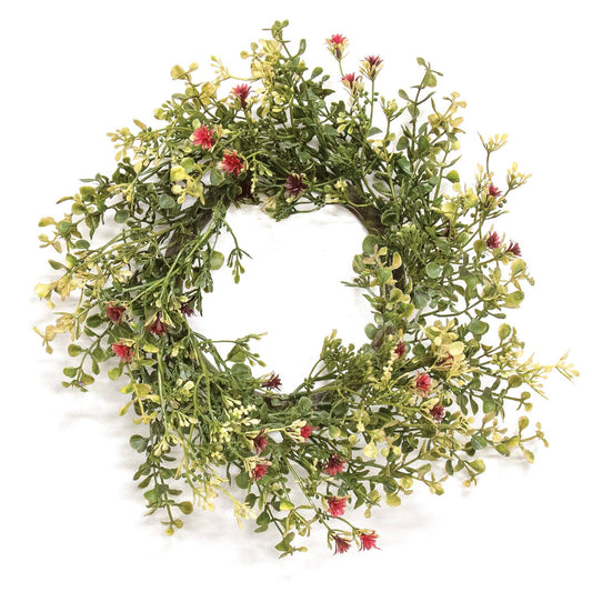 Ruby Fall Buds & Baby's Grass Candle Ring, 4.5"