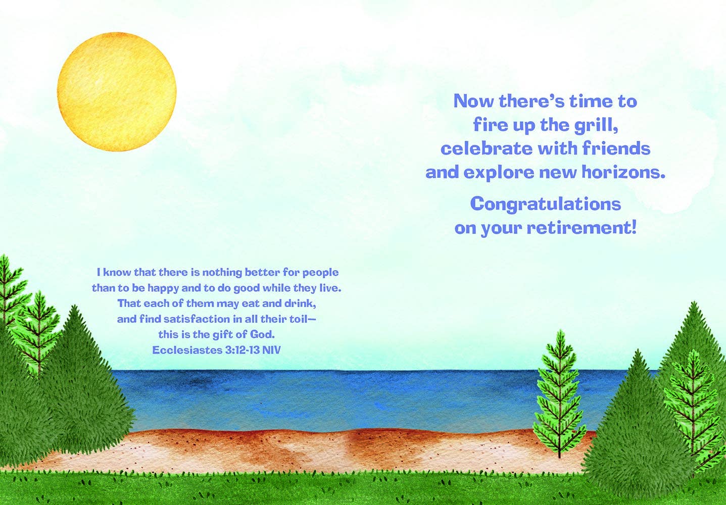 Retirement Cookout - Retirement Scripture Card
