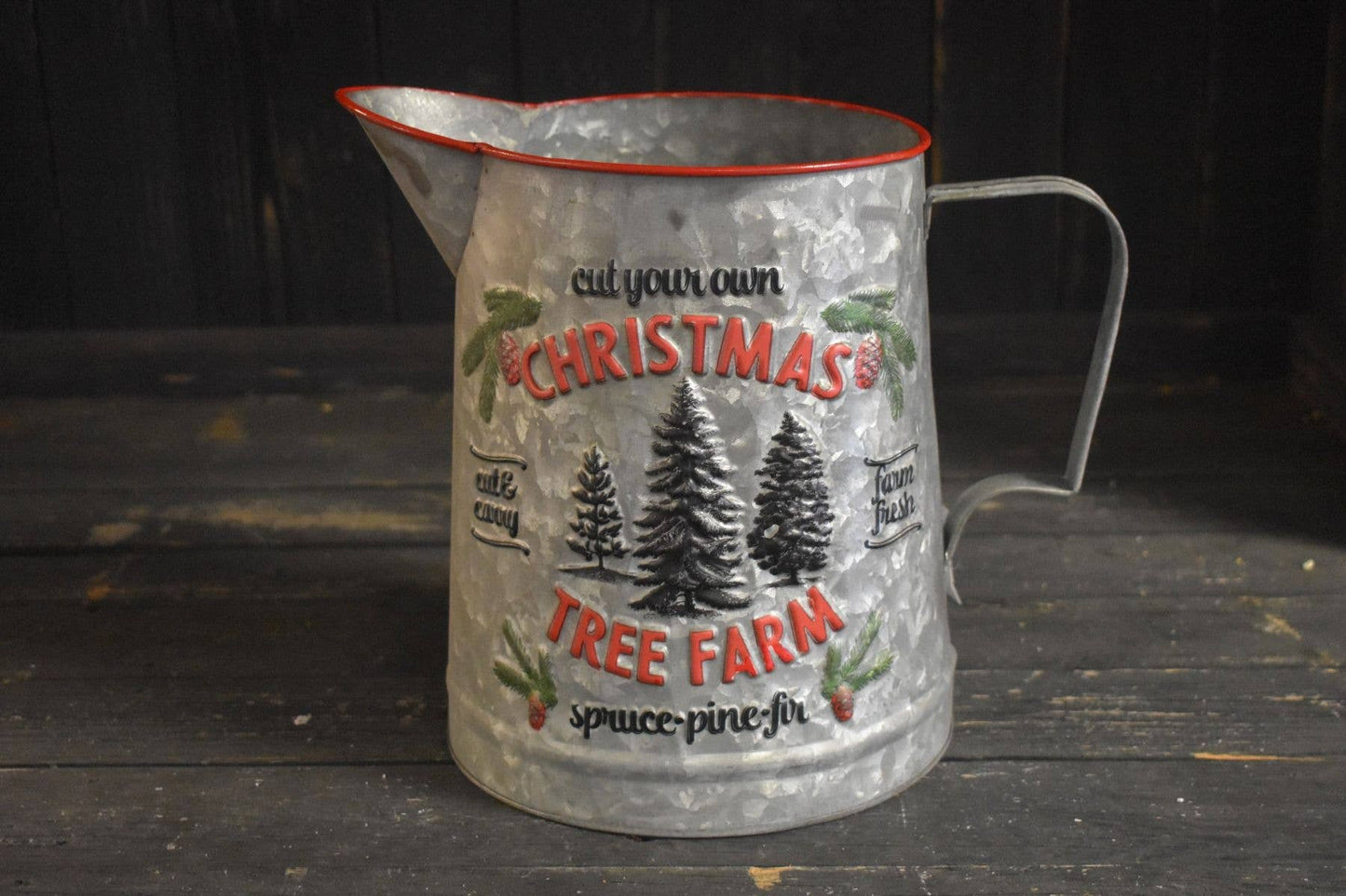 Tree Farm Pitcher 8x10in