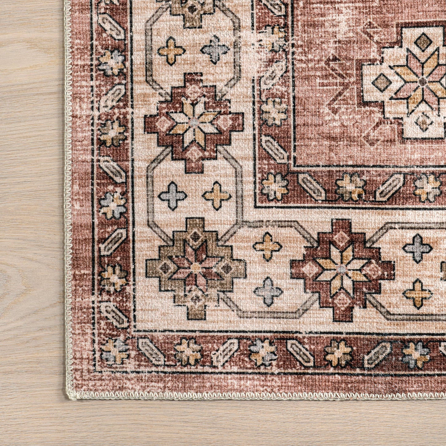 Lauren Liess Barbary Distressed Machine Washable Area Rug