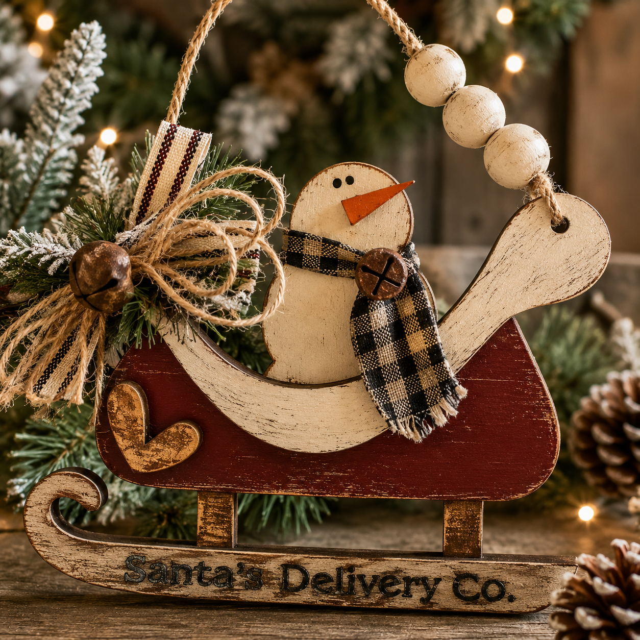 Santa's Delivery Company Sign | Rustic  Christmas Decor